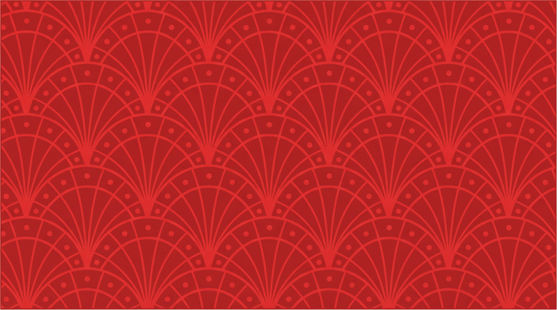 Vinylmatta röd elegant röd art deco - Tenstickers