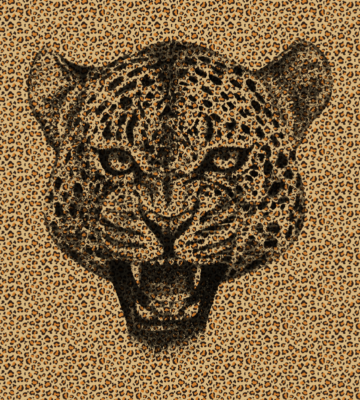 Fantastiskt leopard djurtryck vinyl matta - Tenstickers