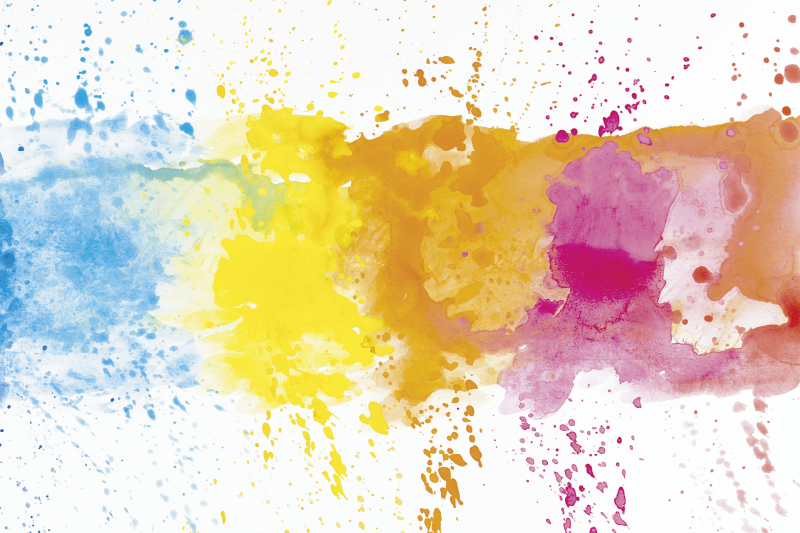 Akvarell stänk modern vinyl matta - Tenstickers