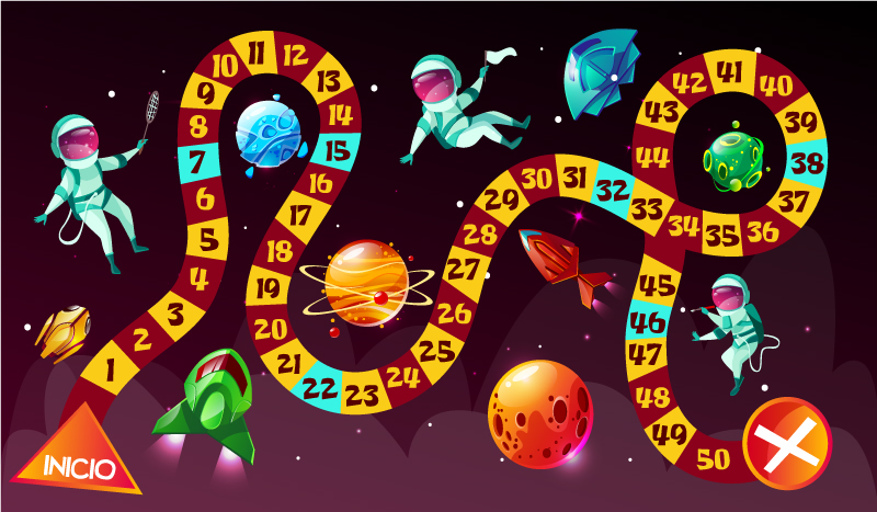 Underbart rymd astronaut spel vinyl matta - Tenstickers