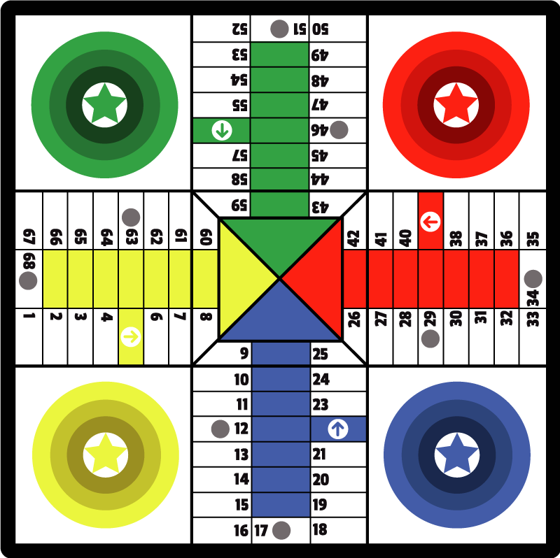 Fantastiskt parchis brädspel vinyl matta - Tenstickers