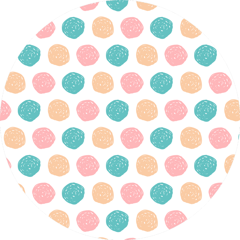 Minimalistiska prickar i vinylmatta - Tenstickers