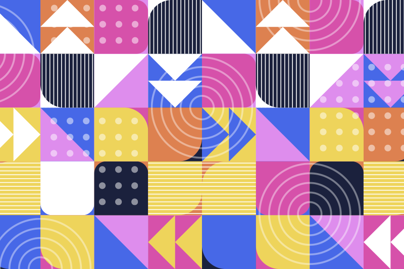 Mosaik memphis stil vinyl matta - Tenstickers