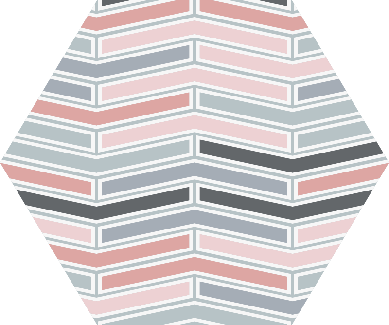 Fantastiskt sexkantigt vinyltepp i nordisk stil - Tenstickers