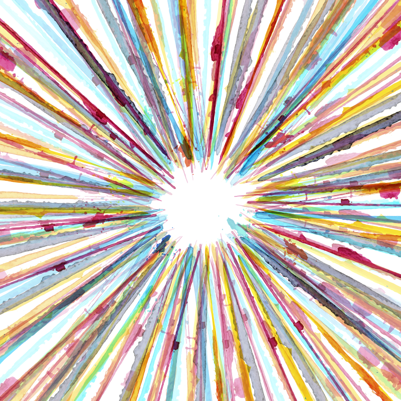 Akvarell randig vinylmatta - Tenstickers