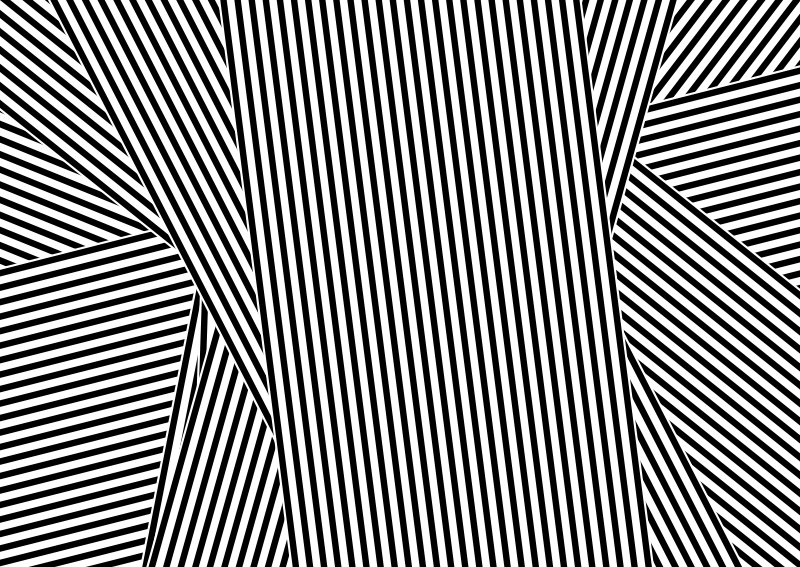 Svarta och vita ränder vinylmatta - Tenstickers