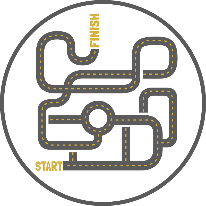 äventyr på vägbanan Vinylmatta spel - Tenstickers