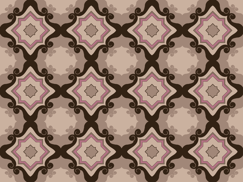 Fantastiska barocktegelplattor vintage vinylmatta - Tenstickers