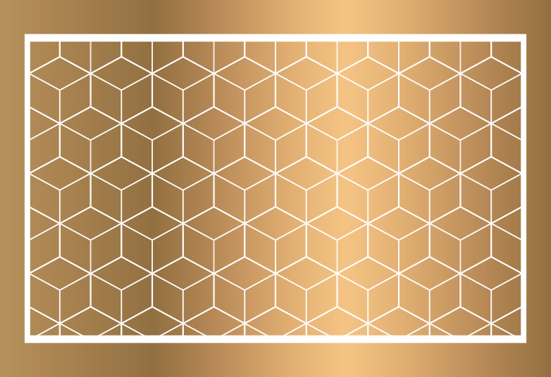 Geometrisk rätvinklig illusion Vinylmatta geometrisk - Tenstickers