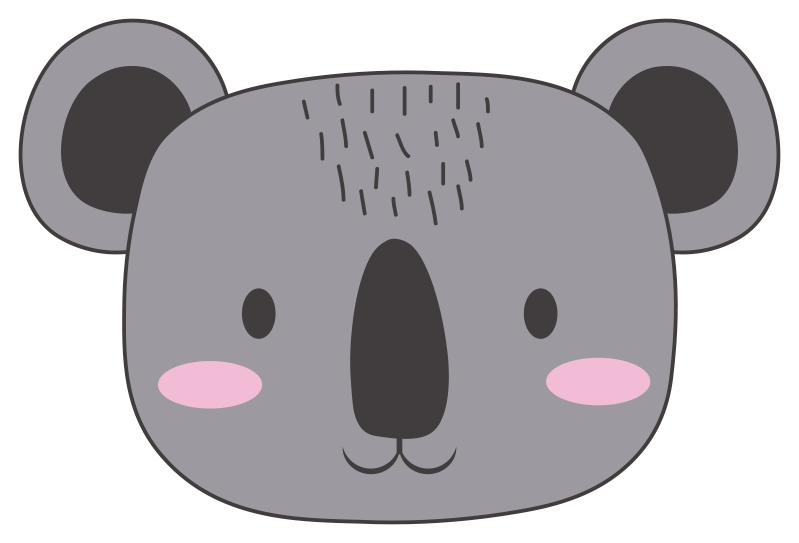 Koala ansikte djur vinyl matta - Tenstickers