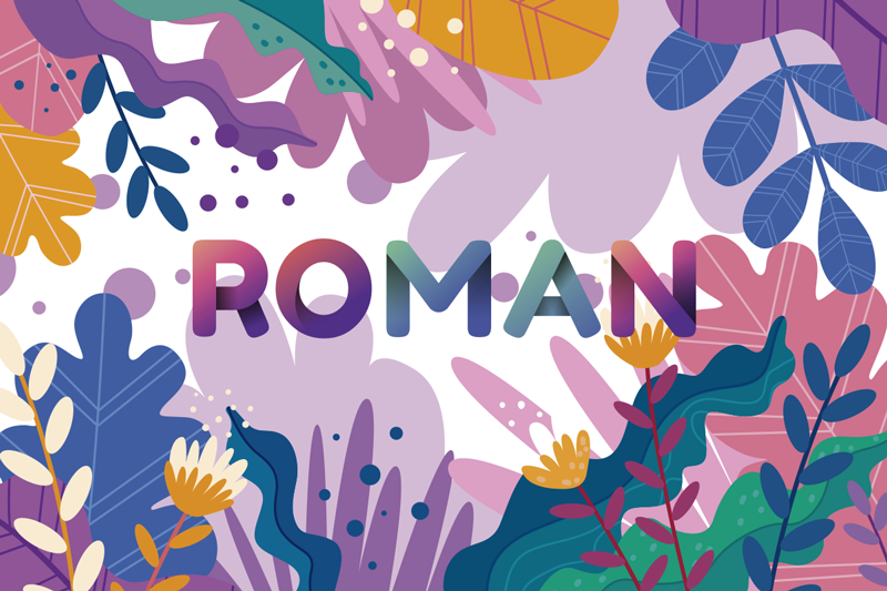 Personlig botanisk Vinylmatta namn - Tenstickers