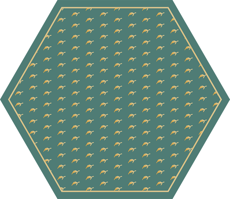 Geometrisk sköldpadda djur vinyl matta - Tenstickers