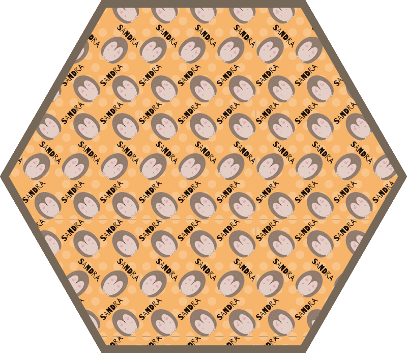 Personliga hjärtan Vinylmatta namn - Tenstickers