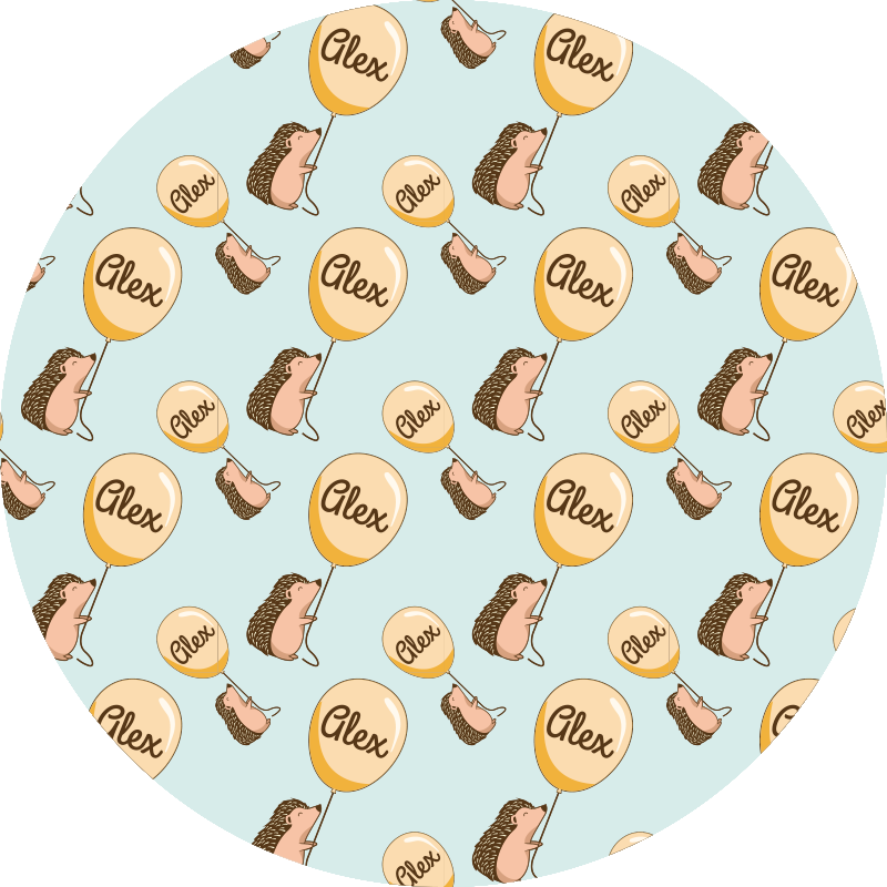 Skräddarsydd igelkott Vinylmatta namn - Tenstickers