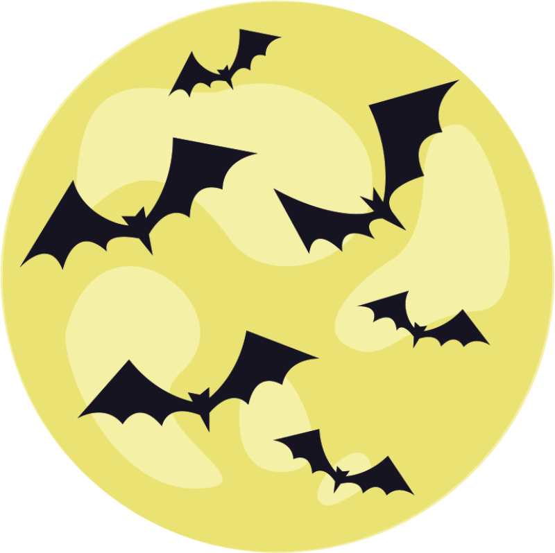 Halloween bat natt mönster vinyl matta - Tenstickers