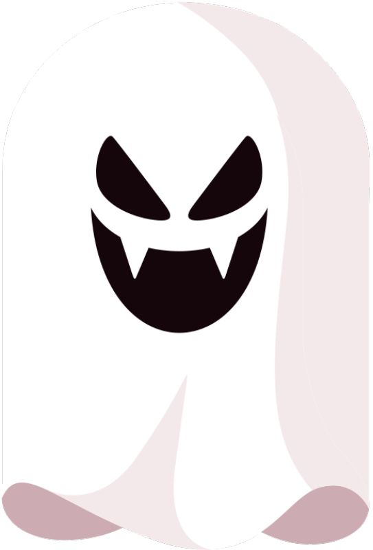 Spooky ghost vinyl matta design - Tenstickers