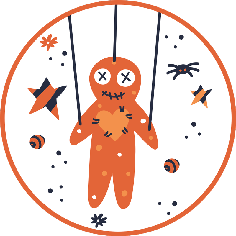 Halloween marionett leende vinyl sovrumsmatta - Tenstickers