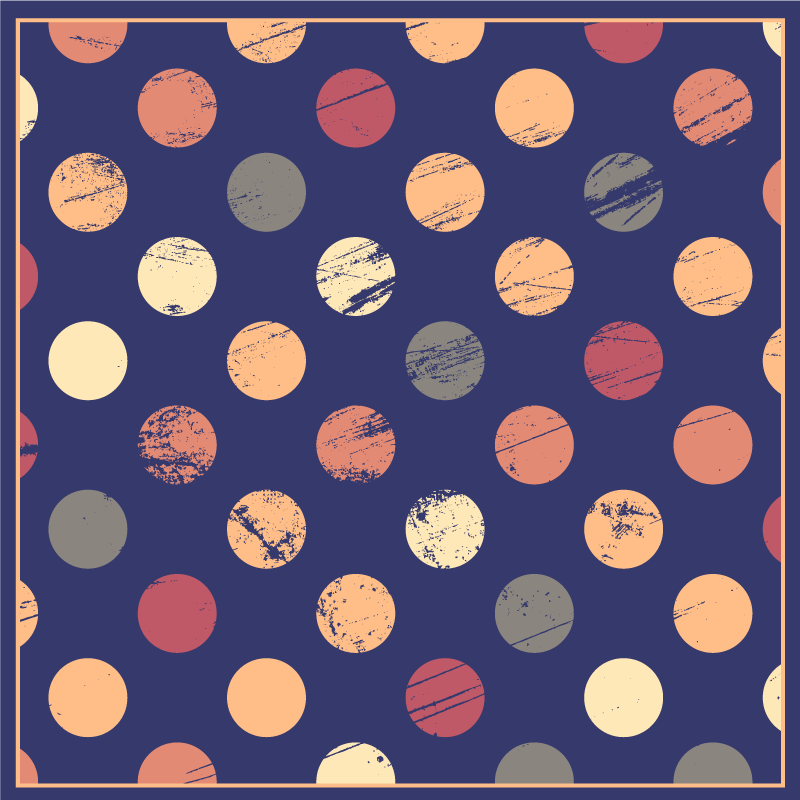 Abstrakt prickigt mönster Vinylmatta geometrisk - Tenstickers