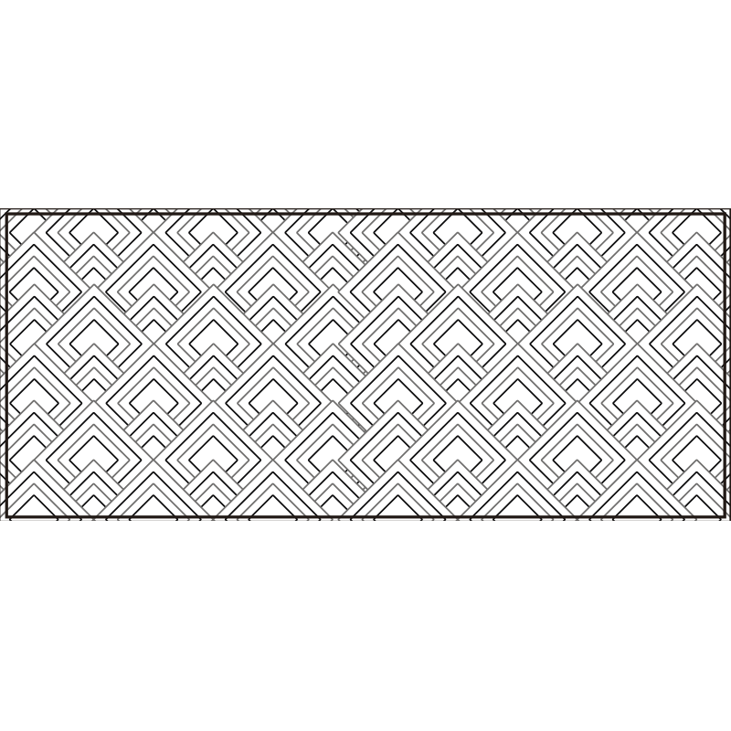 Geometriska labyrint mönster Vinylmatta geometrisk - Tenstickers