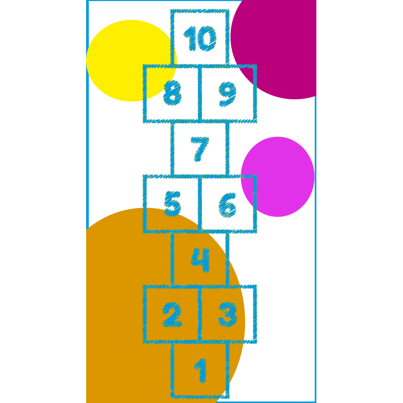 Barnhoppningsspel vinylmatta spelmatta - Tenstickers