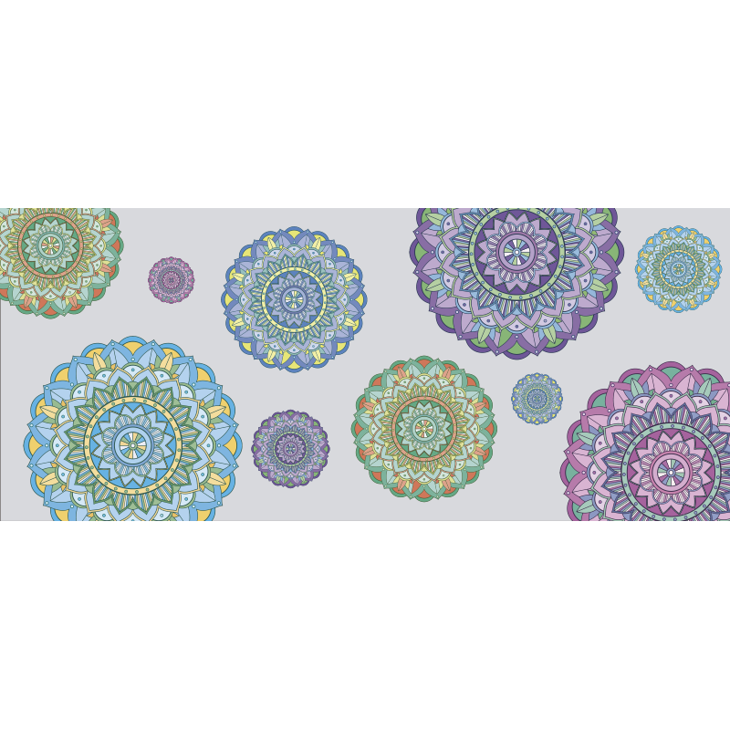 Mandala ensemble Vinylmatta Mandala - Tenstickers