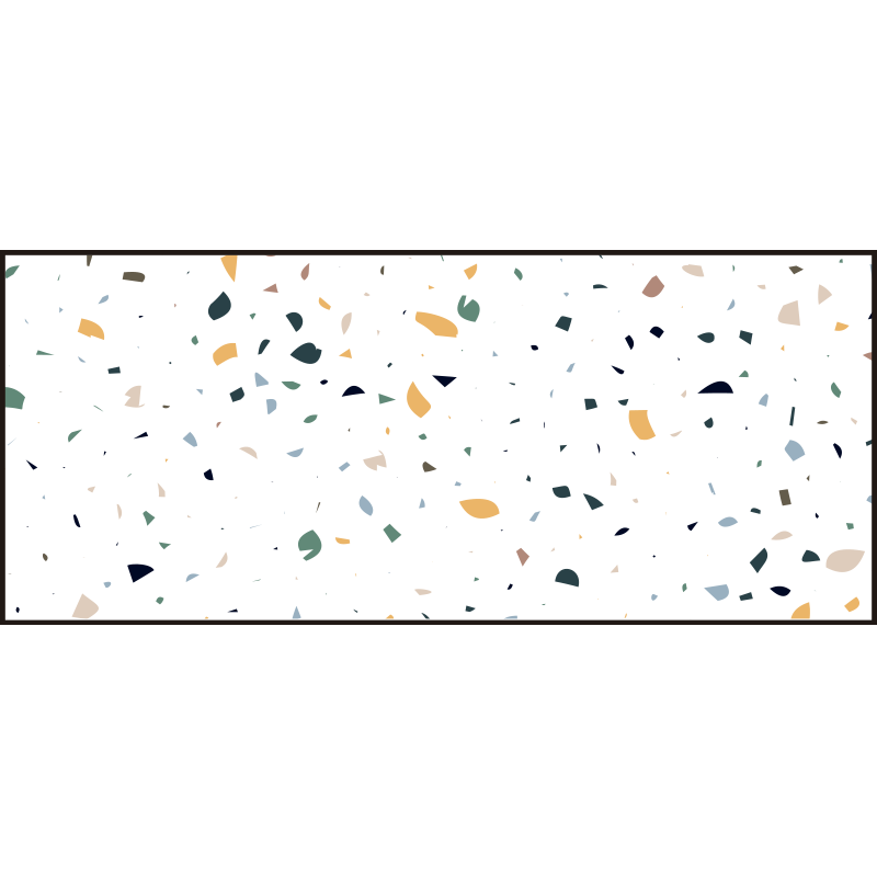 Vit terrazzo minimal matta - Tenstickers