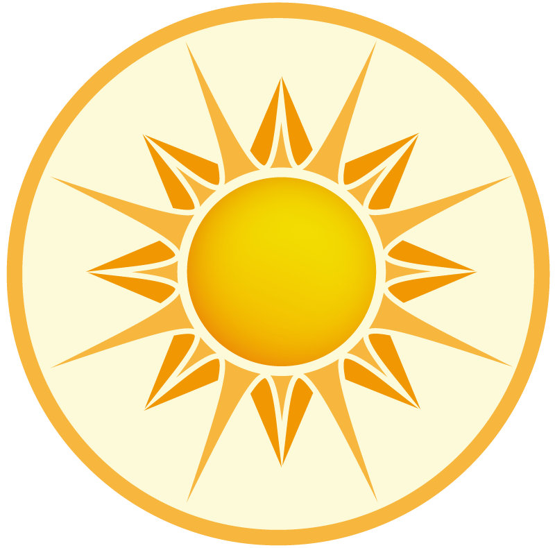 Gula runda mandala matta - Tenstickers