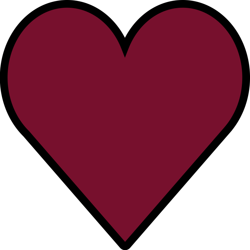 Hjärtformad röd vinylmatta - Tenstickers