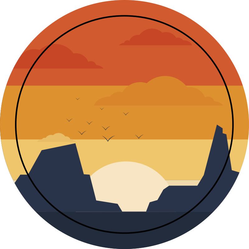 Skymningstoppens utsikt Vinylmatta natur - Tenstickers