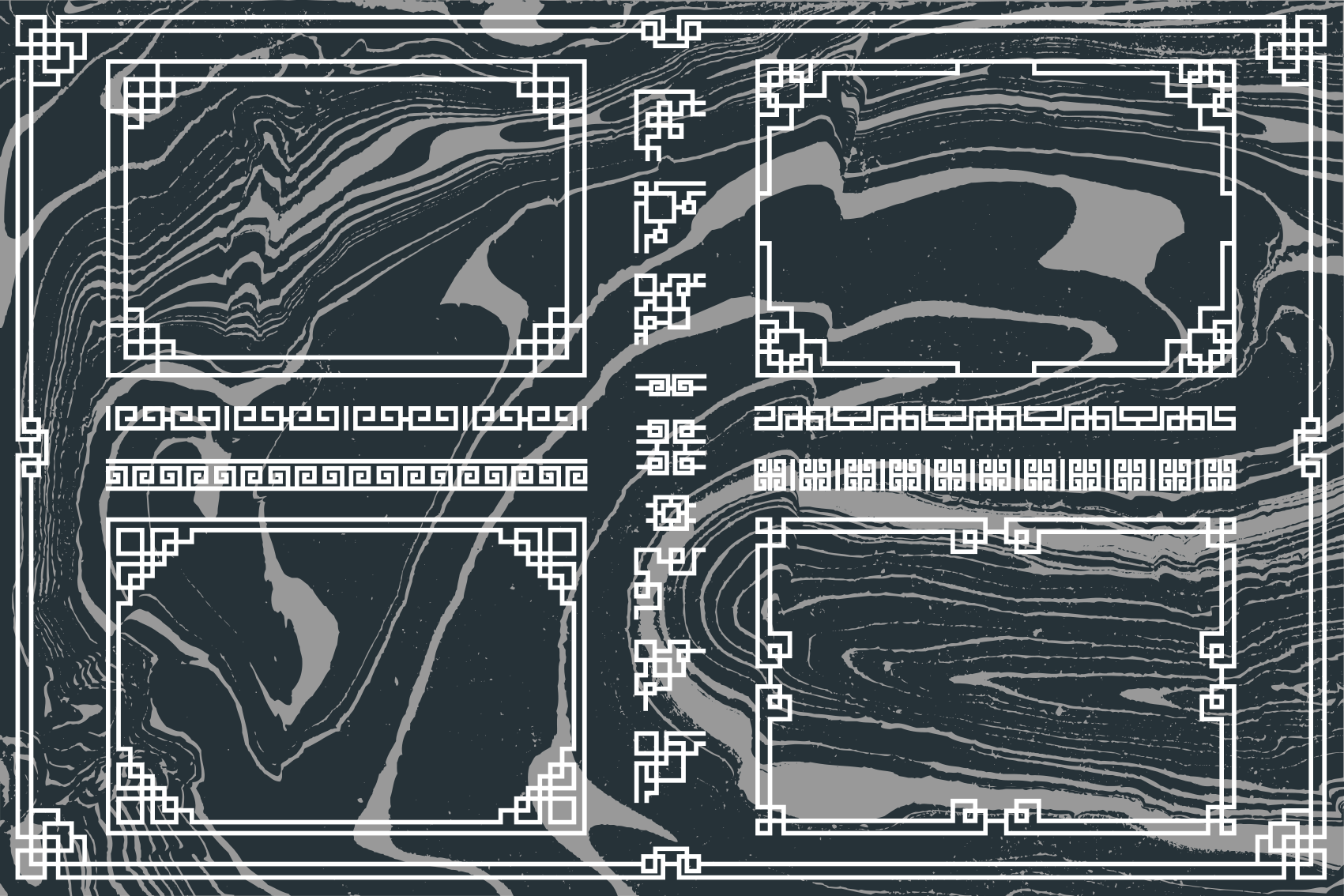 Marmorerad textil vinylmatta i marmor - Tenstickers