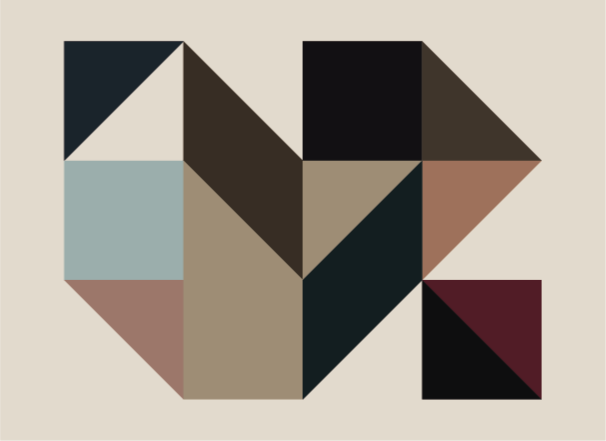 Geometriska former dekor Vinylmatta geometrisk - Tenstickers