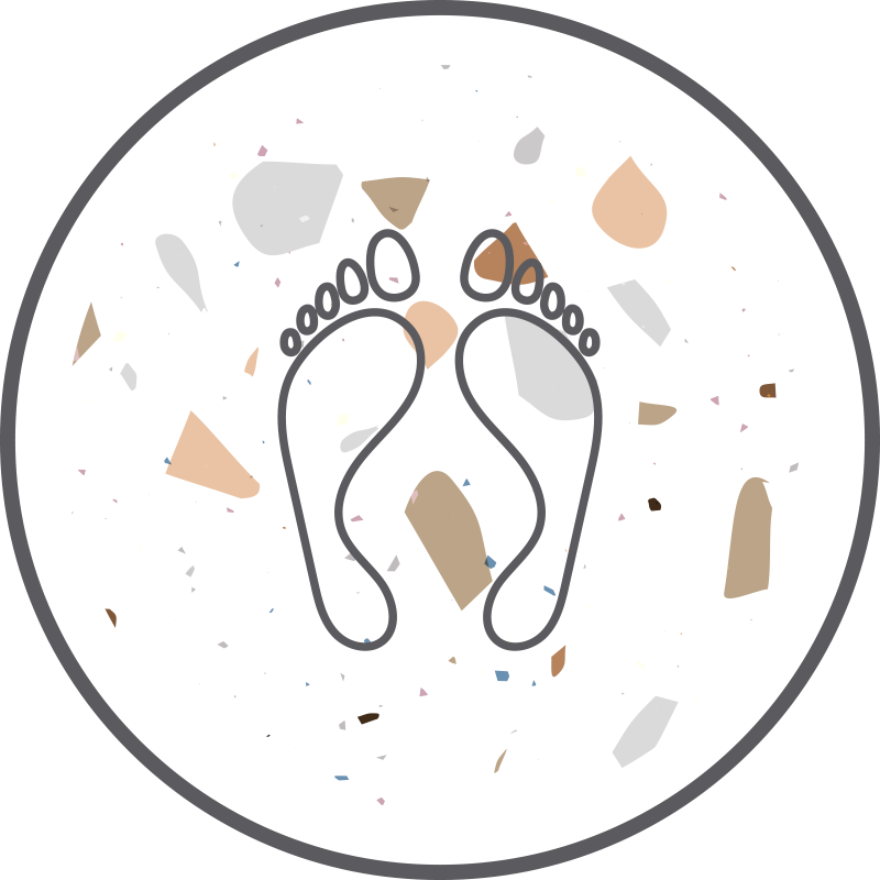 Terrazzo fotavtryck badrumsgolv - Tenstickers