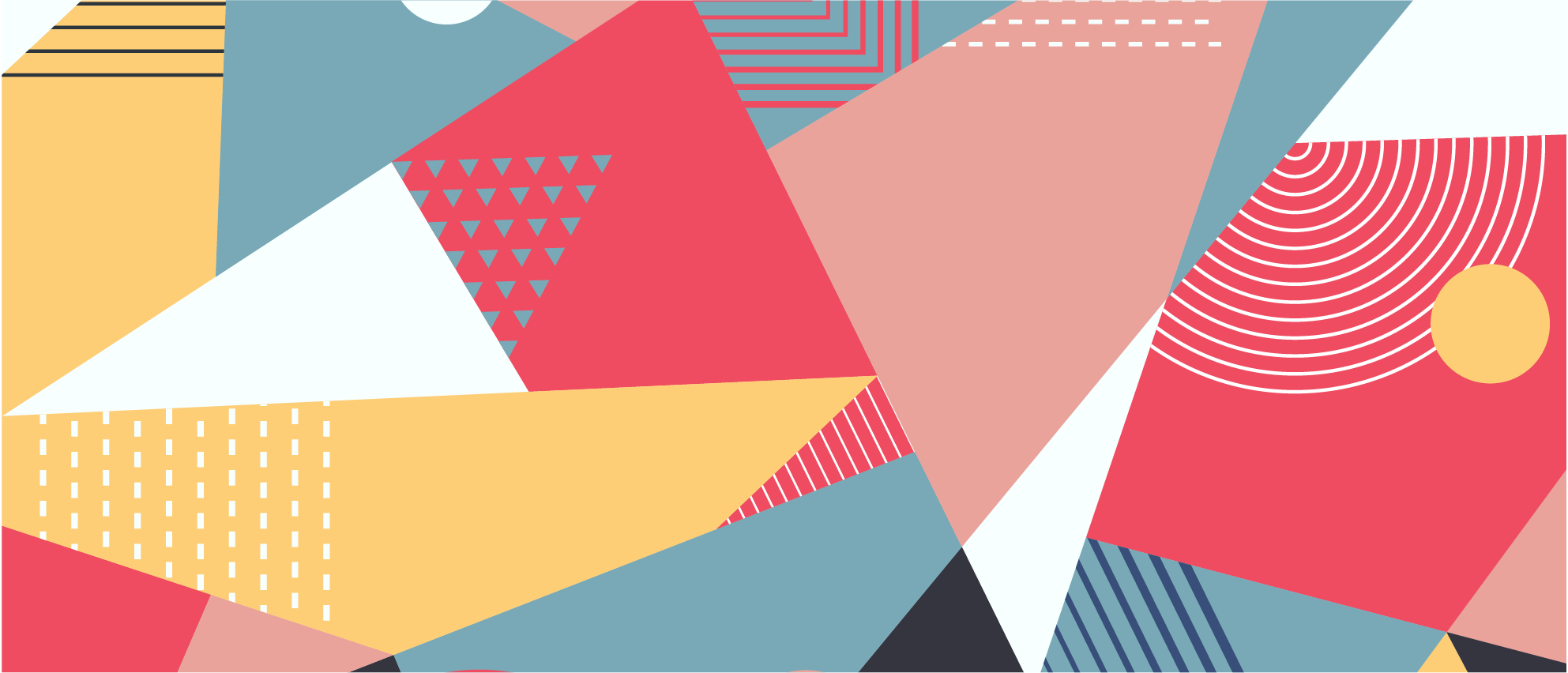 Geometrisk färgglad modern matta - Tenstickers