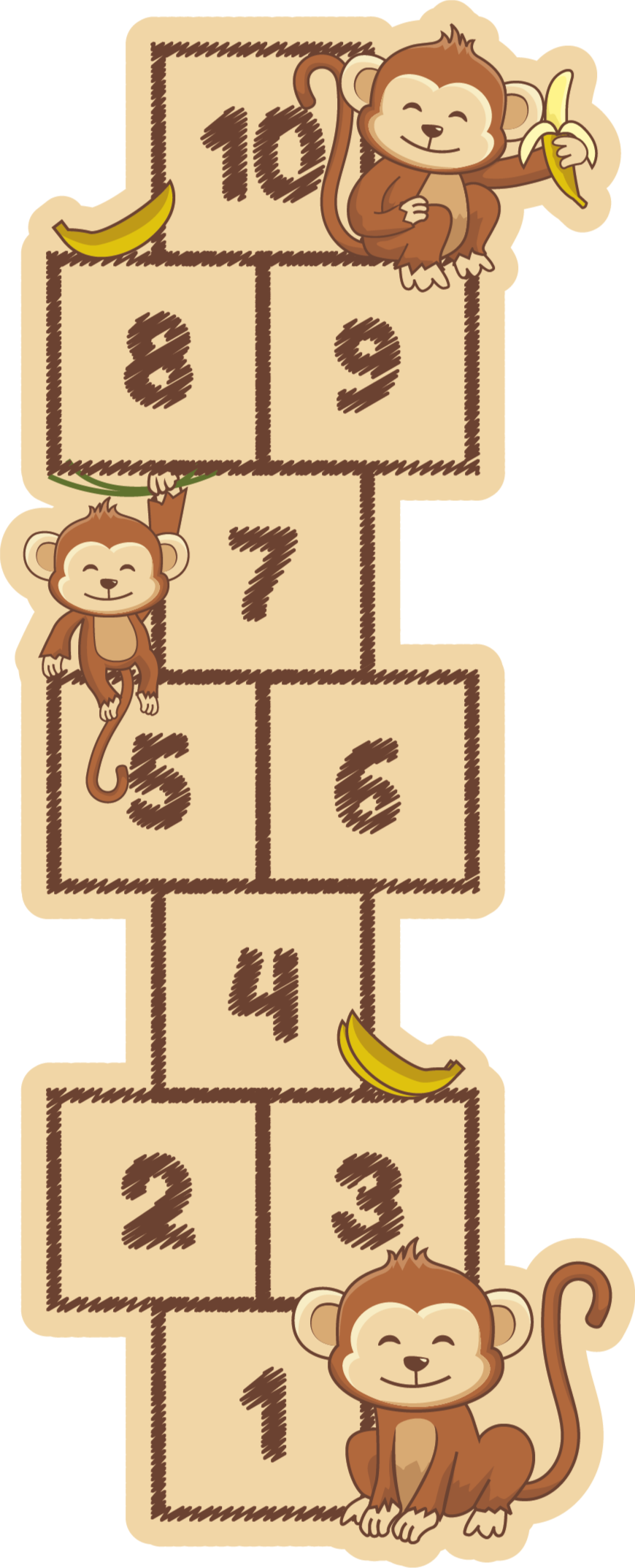 Apa hopscotch Vinylmatta Barn - Tenstickers