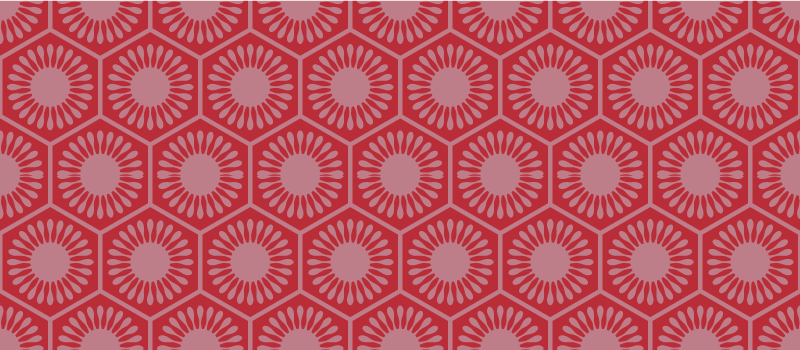 Röda och rosa polygon geometriska mattor - Tenstickers