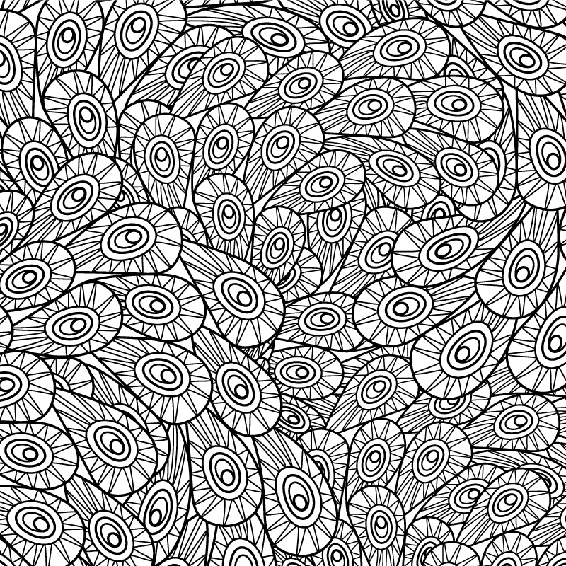 Påfågelprydnad blommamatta - Tenstickers