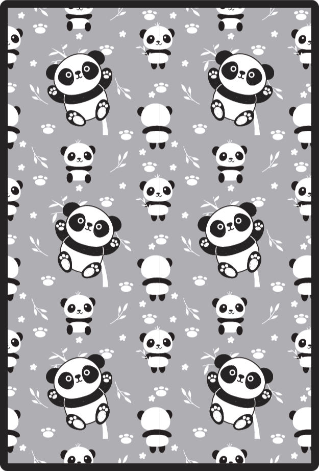 Söt och härlig pandas djurmatta - Tenstickers