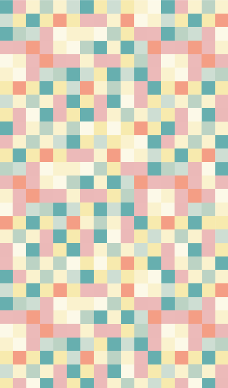 Färgglada rutor vinylmatta för tonåringar - Tenstickers