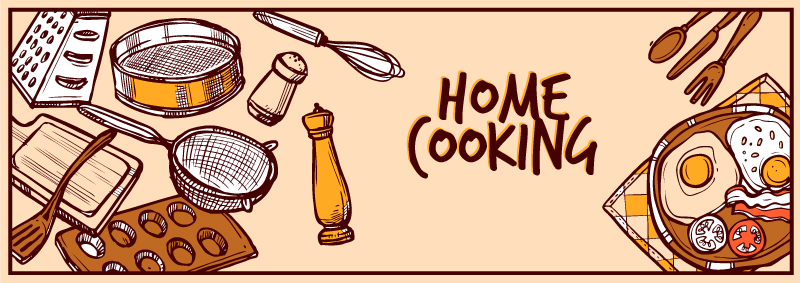 Hem matlagning vinyl anpassad matta - Tenstickers