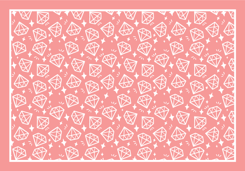 Geometriska diamanter rosa nyanser geometriska mattor - Tenstickers
