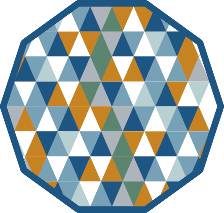 Pvc matta flerfärgade trianglar vinylmattor - Tenstickers