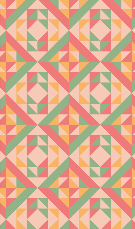 Geometrisk mönstrad ensemble Vinylmatta geometrisk - Tenstickers