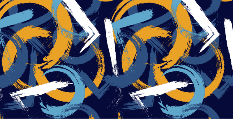 Abstrakta virvlar Vinylmatta geometrisk - Tenstickers