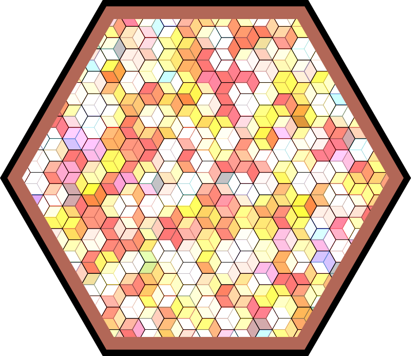 Hexagonalt spektrum Vinylmatta geometrisk - Tenstickers