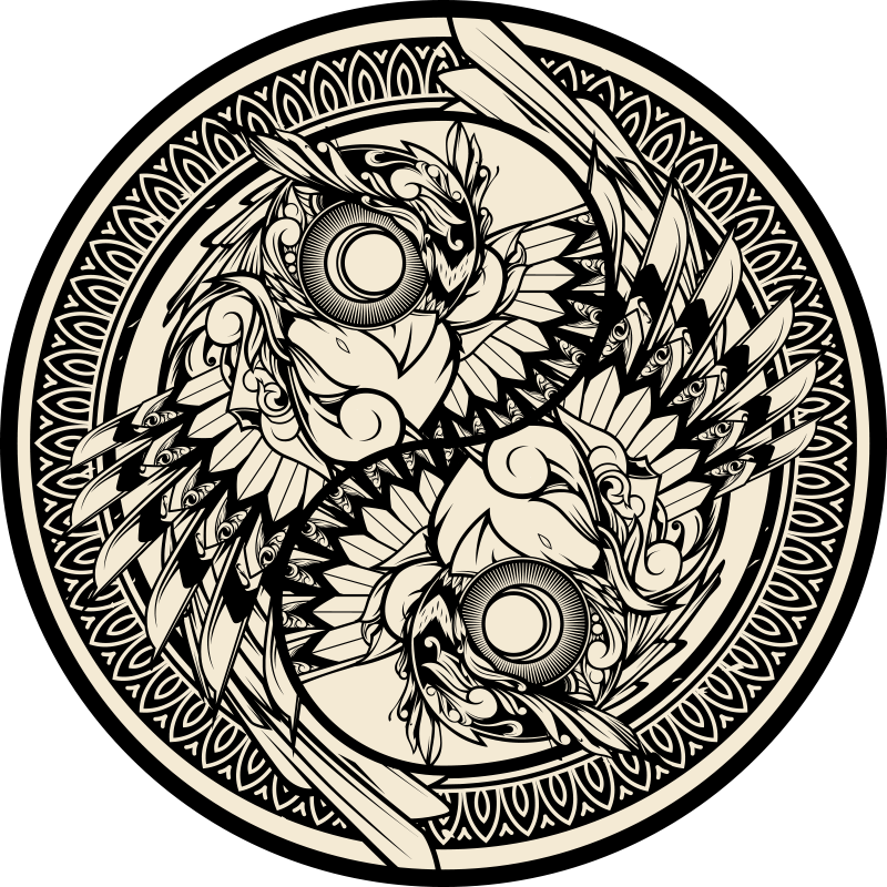 Detaljerad mandala Vinylmatta Mandala - Tenstickers