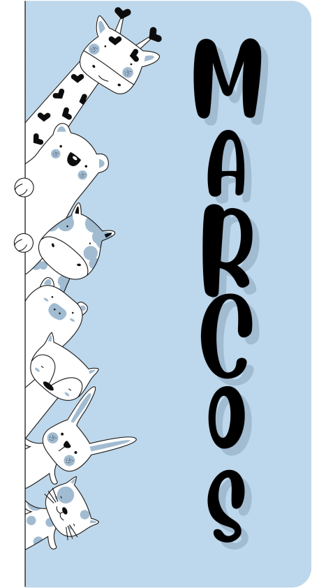 Personliga djur barn vinyl matta - Tenstickers