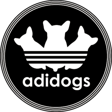 Adidogs roliga djur vinyl matta - Tenstickers