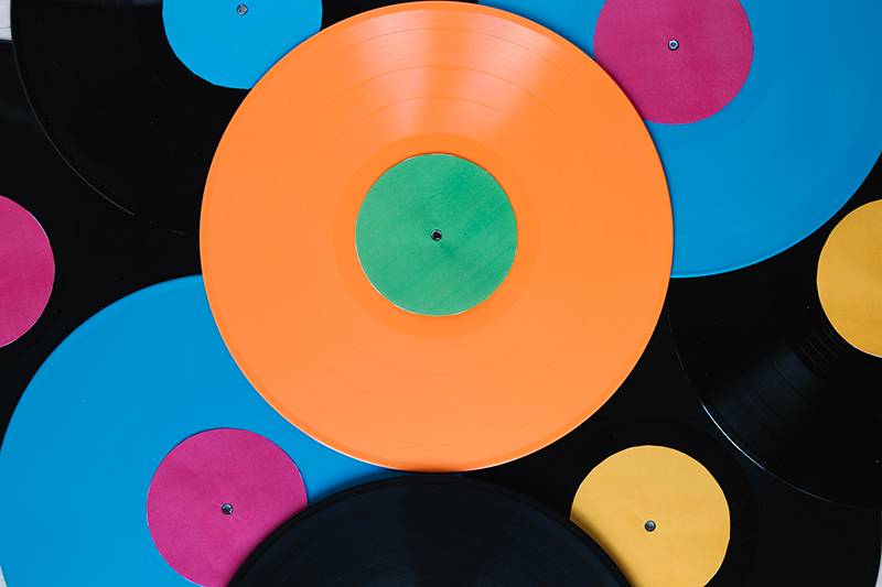 Vinyl matta post flerfärgad - Tenstickers