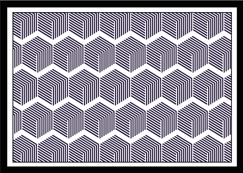 Kubistisk kontrast Vinylmatta geometrisk - Tenstickers