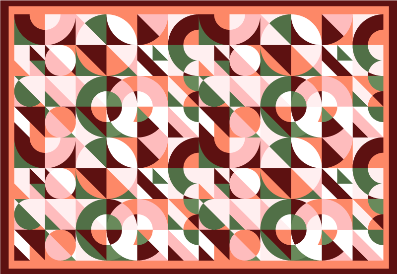 Geometriska färgglada tryck geometriska mattor - Tenstickers